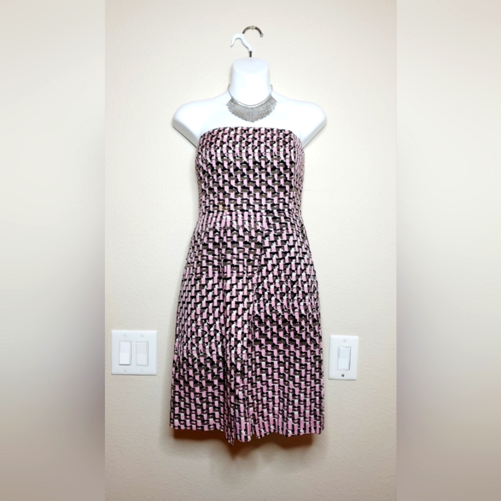 Banana Republic Strapless Canvas Mini Cocktail Dress Sz 6P